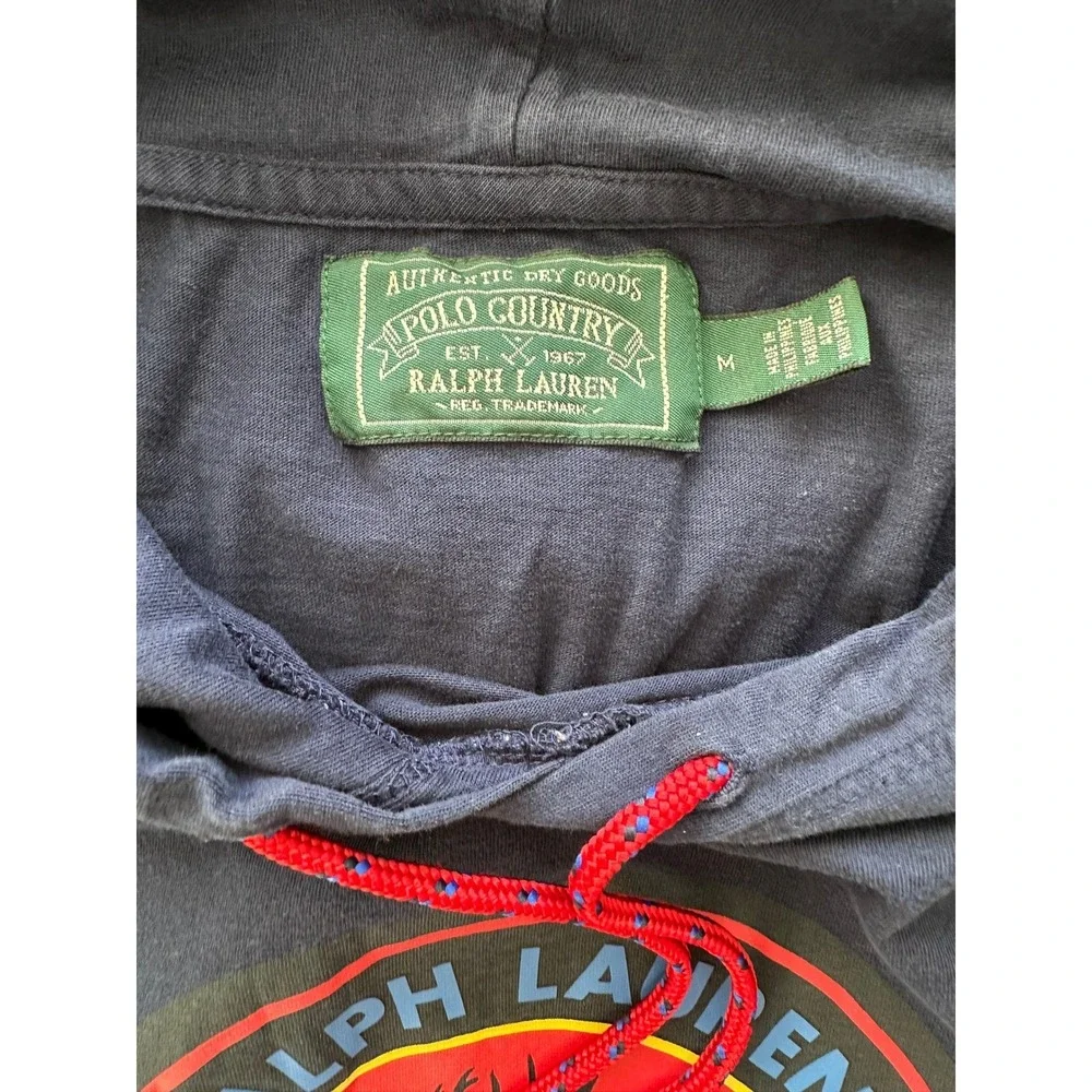 Polo‎ Ralph Lauren M Navy Polo Country Sportsman Hoodie Americana Rugged Prep